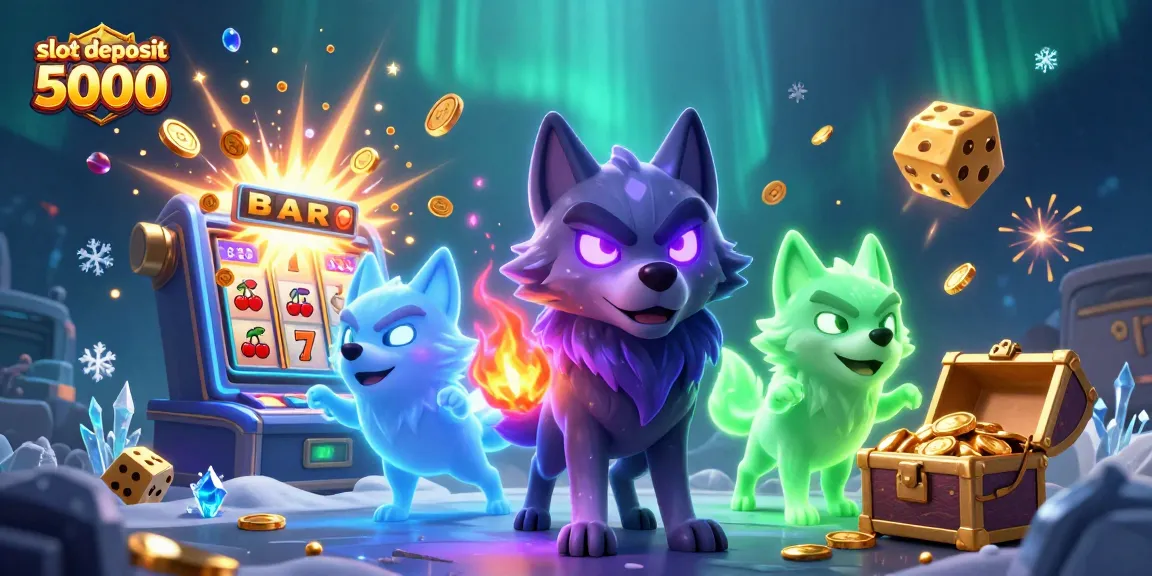 Win big with exciting slot deposit 5000 action featuring wolves and dynamic casino elements.