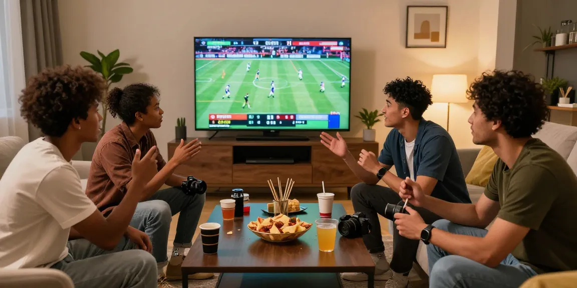 Friends discussing sports betting strategies at OPEN88 during game night.