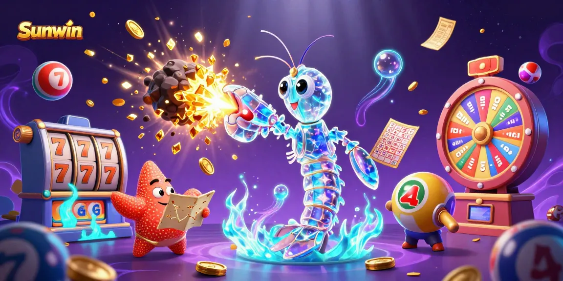 Sunwin offers exciting gameplay as the galactic samurai mantis shrimp punches asteroids for riches.