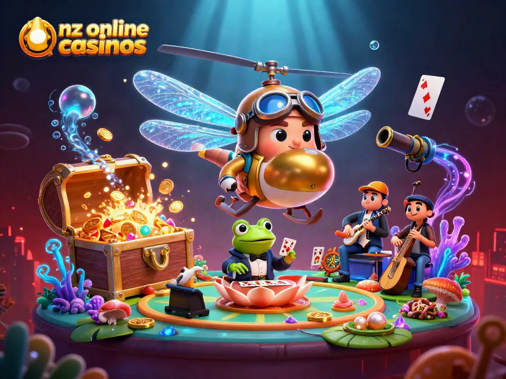 Experience thrilling nz online casinos with vibrant characters and rich gaming atmosphere.