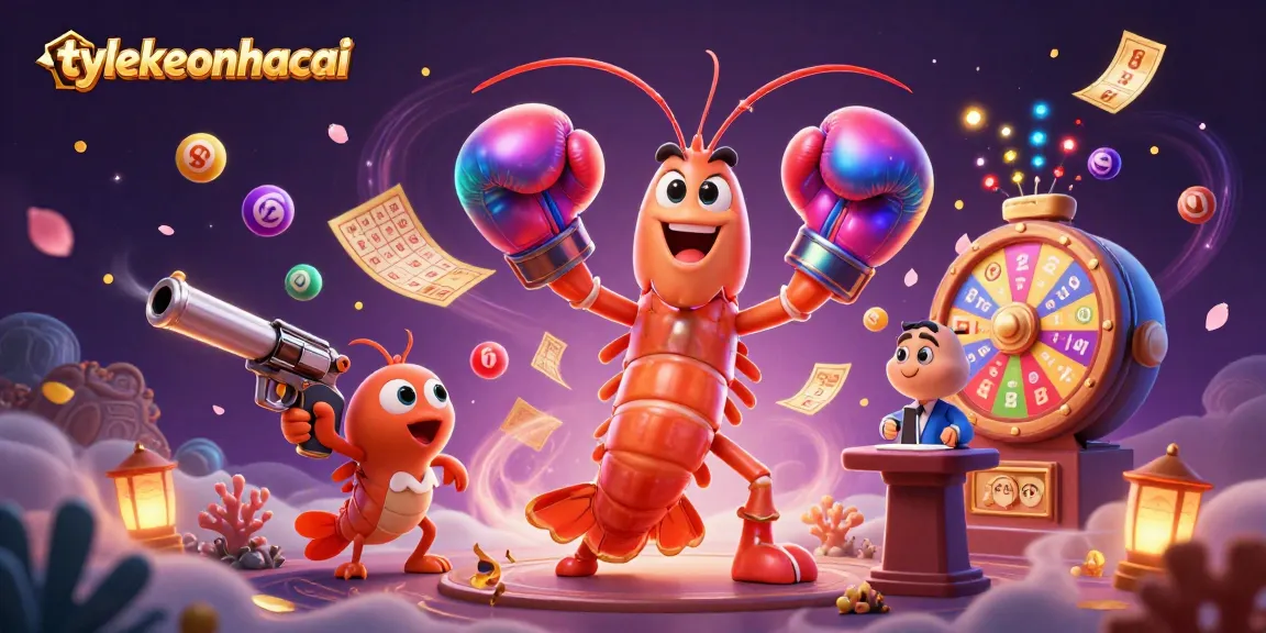 Engage in thrilling betting strategies with tylekeonhacai's vibrant lottery scene featuring animated game elements.