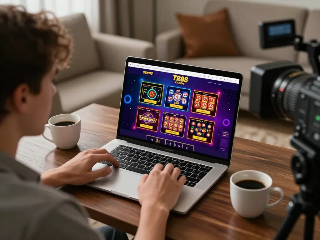 Player engaging with TR88 online casino platform for an immersive gaming experience