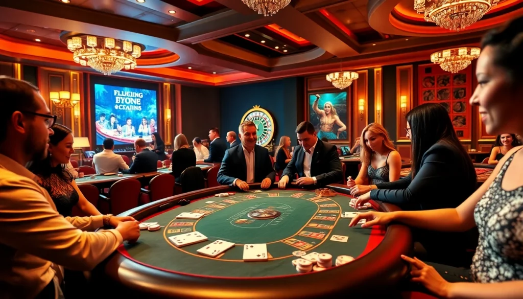 Experience the thrilling atmosphere of gambling at https://mm88.vegas/ with a vibrant live dealer table setting.