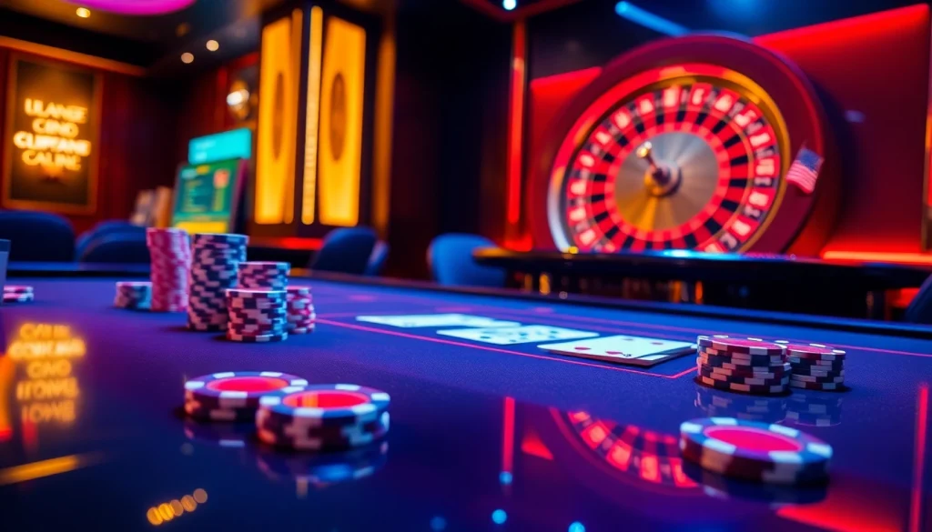 High-stakes poker table scene showcasing gambling at XX88.AI with poker chips and cards.