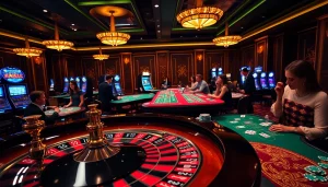 Players enjoying a thrilling moment in a casino setting, xx88 presents the excitement of betting.