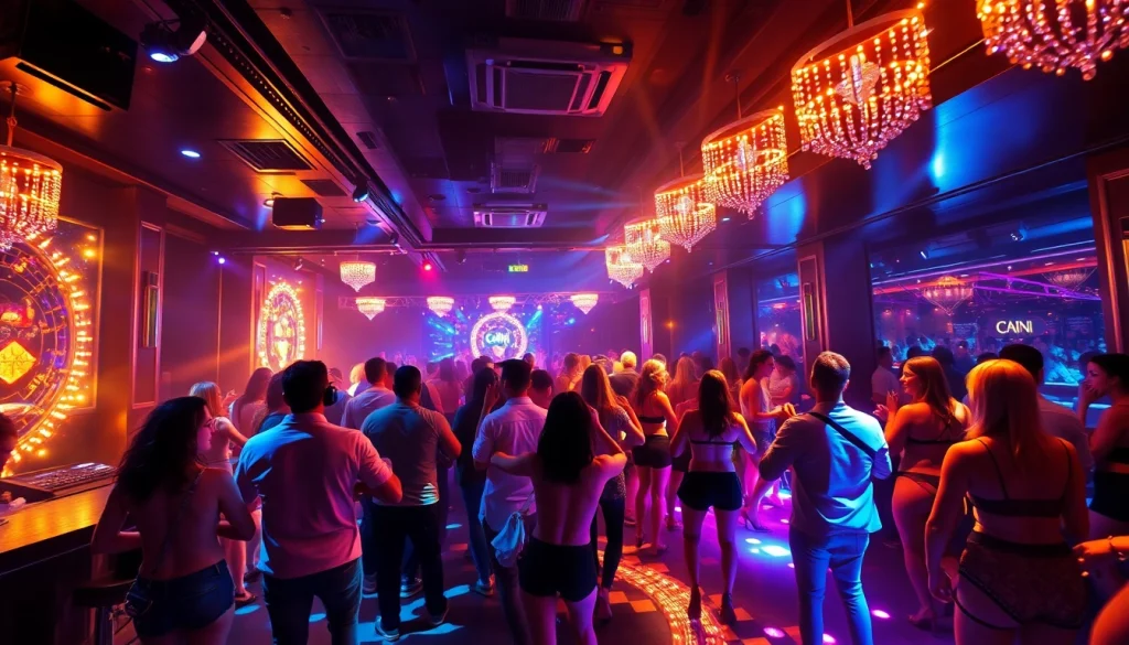 Vibrant nightlife at Club Noir, the best night club sxm, featuring lively dance floor, performers, and luxury ambiance.