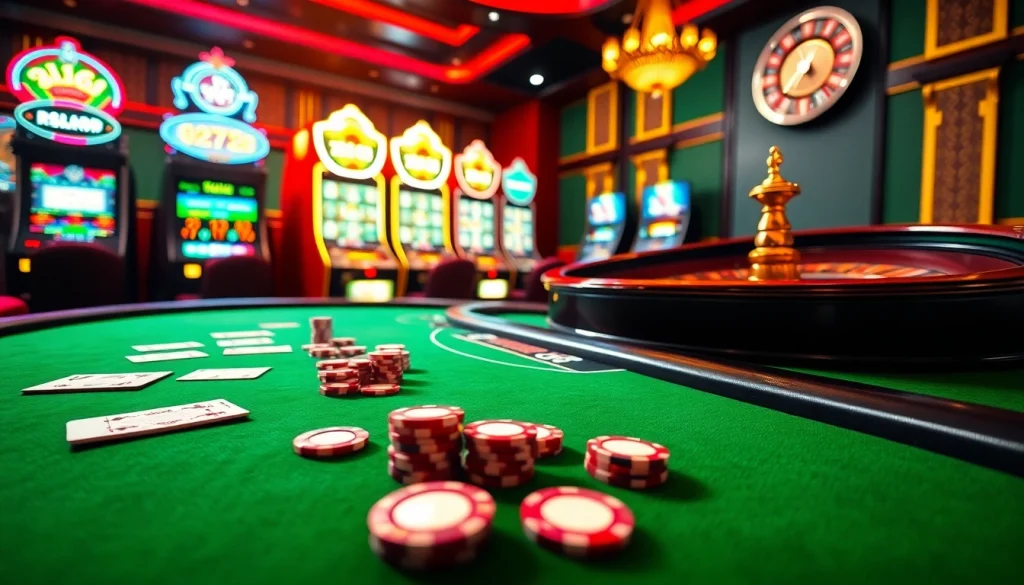 Experience the excitement of gambling at RR88 with vibrant casino visuals and dynamic gameplay.