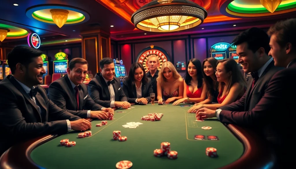 Experience thrilling gameplay at https://bj66.at with vibrant poker chips and elegant casino tables.