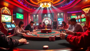 Experience the thrill of gaming at MM 88 with vibrant poker gameplay and dazzling roulette wheels.