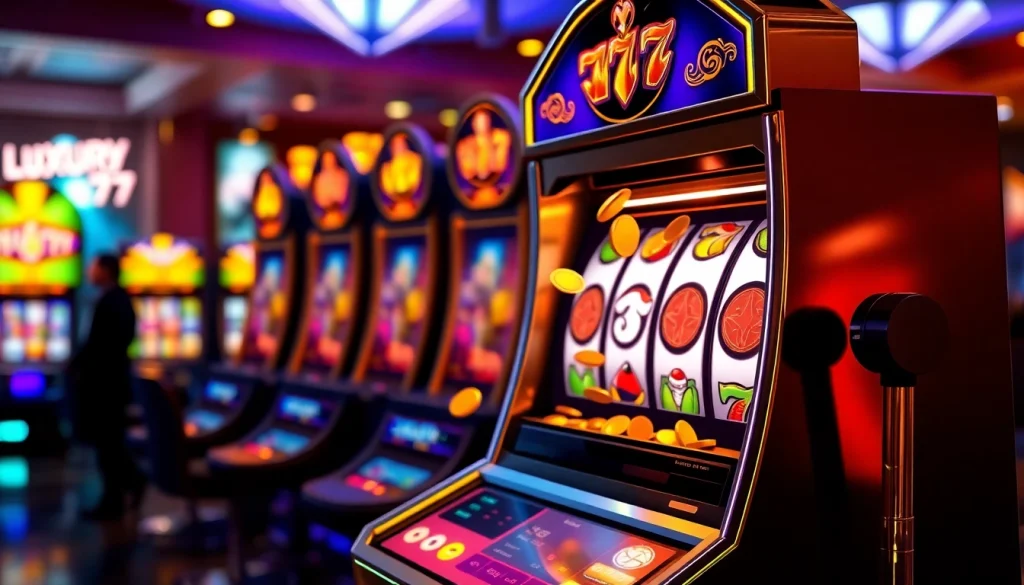 Rasakan sensasi bermain luxury777 game dengan tampilan mesin slot mewah dan mengesankan.