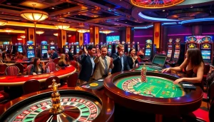 Engage with the thrilling atmosphere of S8 casino with vibrant tables and dynamic slot machines.