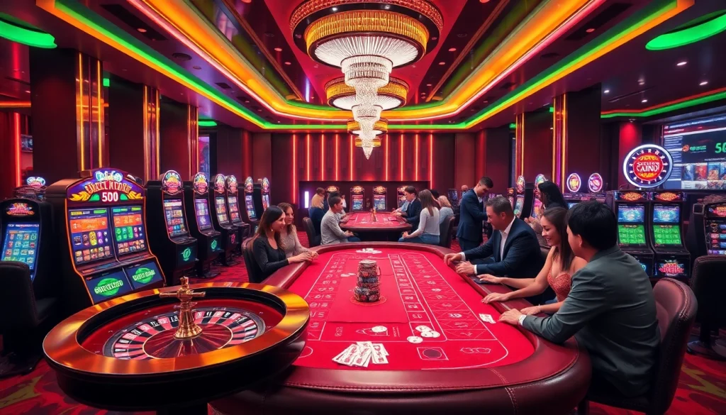 Experience the excitement at xx88 with vibrant casino visuals featuring lively games and modern technology.
