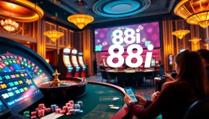 Experience the thrill of 88i with vibrant casino games and luxurious online gambling visuals.
