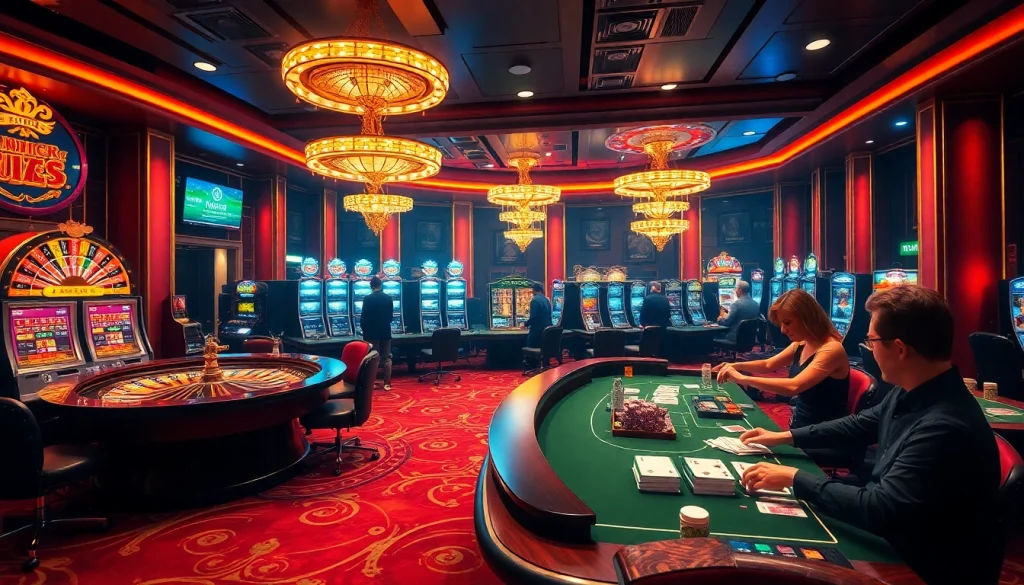 Experience the excitement of gambling at https://xx88.day/, showcasing luxurious casino tables filled with cards and chips.