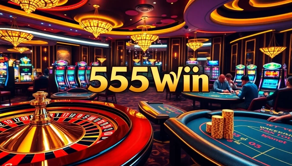 Experience the thrill of the 555 win at a luxurious casino table with vibrant games.
