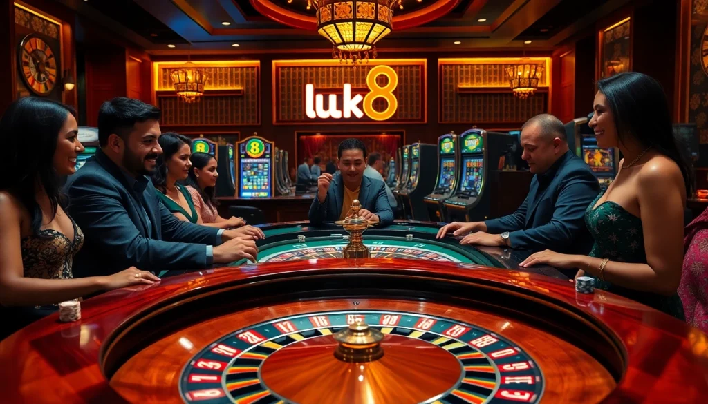 Experience high-stakes excitement at luck8 casino with vibrant games and elegant surroundings.